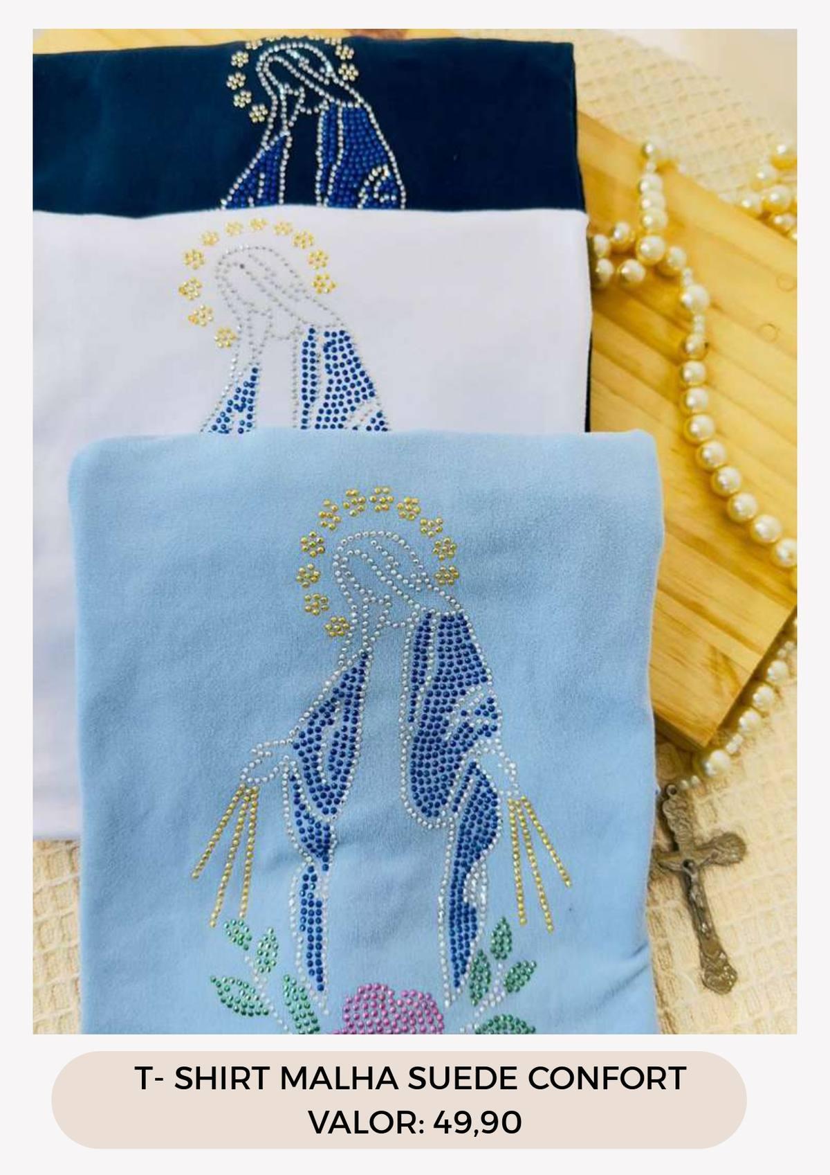 T-SHIRT N.S DAS GRAÇAS C/STRASS