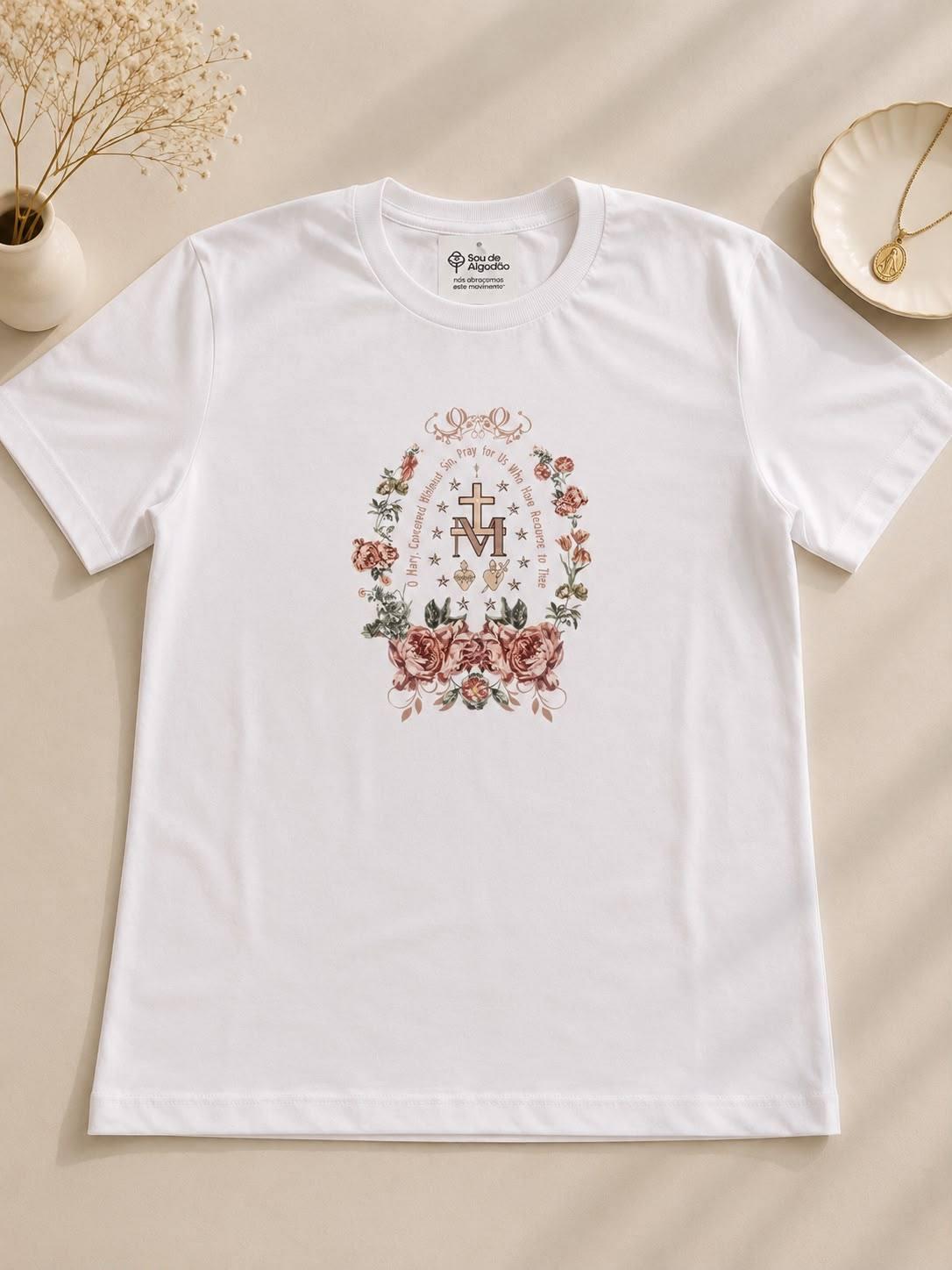 T- SHIRT - MEDALHA MILAGROSA
